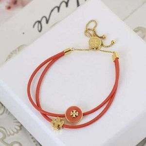 NWOT Tory Burch Red Gold Leather Adjustable Bracelet, Comes With Dust Bag